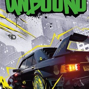 Dynamic Racing Poster with Black Car